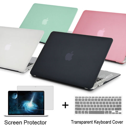 NEW Laptop Case Cover For Apple macbook Air Pro Retina 11 12 13.3 15 For Mac book Pro 13 15 inch with Touch Bar + keyboard cover